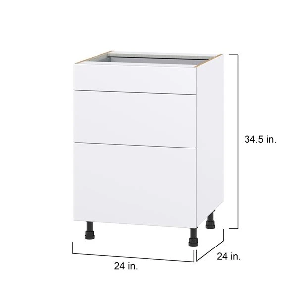 Hugo&Borg Lasalle 24 X 34.5 X 24.88-in Glacier White Drawer Base Semi-Custom Cabinet 4 Hugo&Borg Lasalle 24 X 34.5 X 24.88-in Glacier White Drawer Base Semi-Custom Cabinet - Image 4