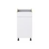 Hugo&Borg Lasalle 18 X 34.5 X 24.88-in Glacier White Drawer Base Semi-Custom Cabinet