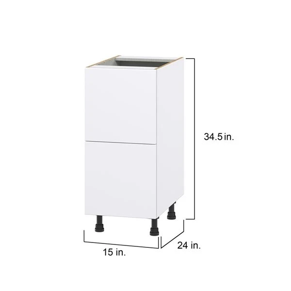 Hugo&Borg Lasalle 15 X 34.5 X 24.88-in Glacier White Drawer Base Semi-Custom Cabinet 1 Hugo&Borg Lasalle 15 X 34.5 X 24.88-in Glacier White Drawer Base Semi-Custom Cabinet