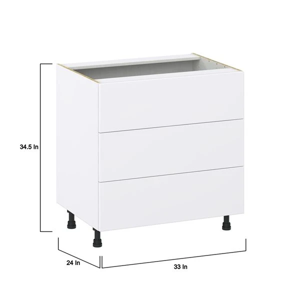 Hugo&Borg Lasalle 33 X 34.5 X 24.88-in Glacier White Drawer Base Semi-Custom Cabinet 2 Hugo&Borg Lasalle 33 X 34.5 X 24.88-in Glacier White Drawer Base Semi-Custom Cabinet - Image 2