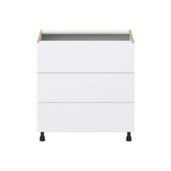 Hugo&Borg Lasalle 33 X 34.5 X 24.88-in Glacier White Drawer Base Semi-Custom Cabinet 9 Hugo&Borg Lasalle 33 X 34.5 X 24.88-in Glacier White Drawer Base Semi-Custom Cabinet -Alliedbas Shop 332014503 AlternateImage3 l
