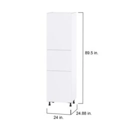 Hugo&Borg Lasalle 24 X 89.5 X 24.88-in Glacier White Door And Drawer Pantry Semi-Custom Cabinet -Alliedbas Shop 332014509 AlternateImage1 l