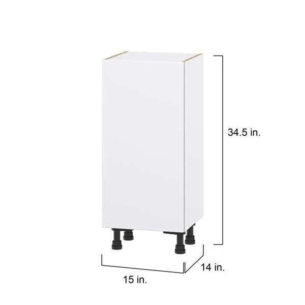 Hugo&Borg Lasalle 15 X 34.5 X 14.88-in Glacier White Door Base Semi-Custom Cabinet 1 Hugo&Borg Lasalle 15 X 34.5 X 14.88-in Glacier White Door Base Semi-Custom Cabinet
