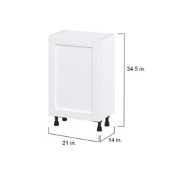 Hugo&Borg Rosemont 21 X 34.5 X 14.88 Glacier White Door Base Semi-Custom Cabinet -Alliedbas Shop 332014715 AlternateImage1 l