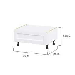 Hugo&Borg Rosemont 30 X 14.5 X 24.88 Glacier White Drawer Base Semi-Custom Cabinet -Alliedbas Shop 332014718 AlternateImage1 l