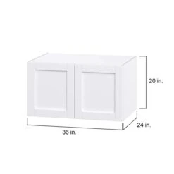 Hugo&Borg Rosemont 36 X 20 X 24.88 Glacier White Door Wall Semi-Custom Cabinet