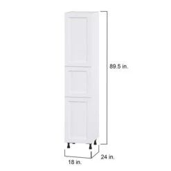 Hugo&Borg Rosemont 18 X 89.5 X 24.88 Glacier White Door Pantry Semi-Custom Cabinet -Alliedbas Shop 332014736 AlternateImage1 l