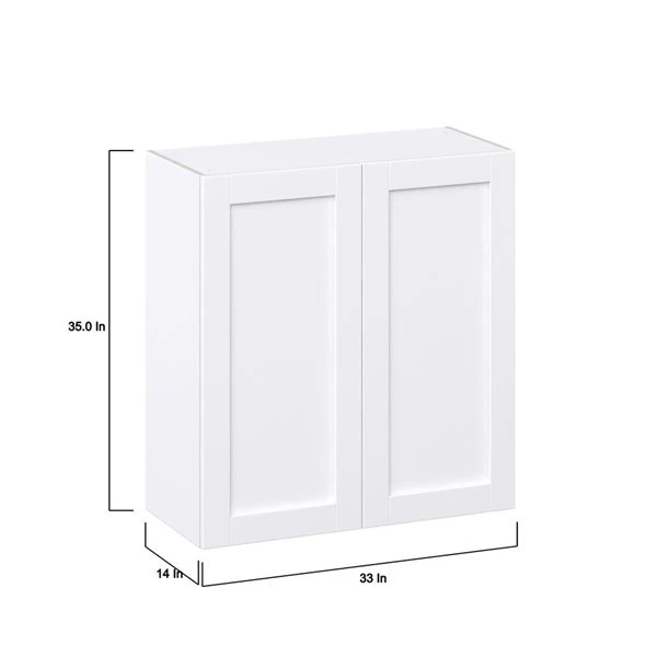Hugo&Borg Rosemont 33 X 35 X 14.88 Glacier White Door Wall Semi-Custom Cabinet 3 Hugo&Borg Rosemont 33 X 35 X 14.88 Glacier White Door Wall Semi-Custom Cabinet - Image 3