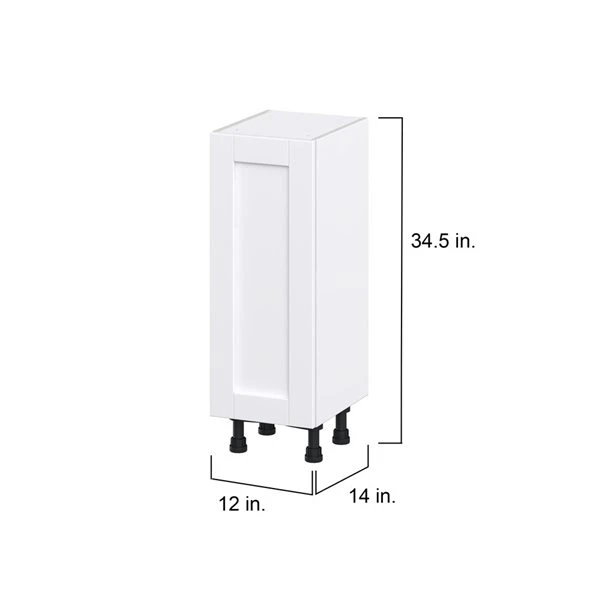 Hugo&Borg Rosemont 12 X 34.5 X 14.88 Glacier White Door Base Semi-Custom Cabinet 4 Hugo&Borg Rosemont 12 X 34.5 X 14.88 Glacier White Door Base Semi-Custom Cabinet - Image 4