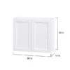 Hugo&Borg Rosemont 36 X 30 X 14.88 Glacier White Door Wall Semi-Custom Cabinet
