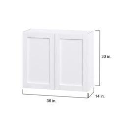 Hugo&Borg Rosemont 36 X 30 X 14.88 Glacier White Door Wall Semi-Custom Cabinet