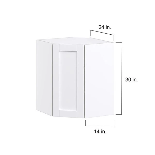 Hugo&Borg Rosemont 24 X 30 X 24.88 Glacier White Corner Wall Semi-Custom Cabinet 4 Hugo&Borg Rosemont 24 X 30 X 24.88 Glacier White Corner Wall Semi-Custom Cabinet - Image 4