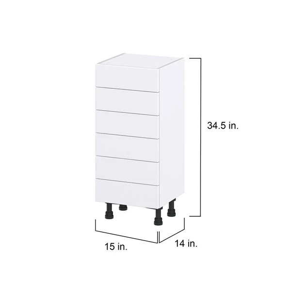 Hugo&Borg Rosemont 15 X 34.5 X 14.88 Glacier White Drawer Base Semi-Custom Cabinet 3 Hugo&Borg Rosemont 15 X 34.5 X 14.88 Glacier White Drawer Base Semi-Custom Cabinet - Image 3