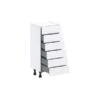Hugo&Borg Rosemont 15 X 34.5 X 14.88 Glacier White Drawer Base Semi-Custom Cabinet