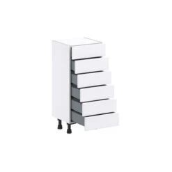 Hugo&Borg Rosemont 15 X 34.5 X 14.88 Glacier White Drawer Base Semi-Custom Cabinet