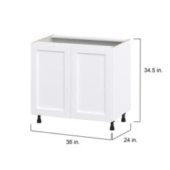 Hugo&Borg Rosemont 36 X 34.5 X 24.88 Glacier White Sink Base Semi-Custom Cabinet 7 Hugo&Borg Rosemont 36 X 34.5 X 24.88 Glacier White Sink Base Semi-Custom Cabinet -Alliedbas Shop 332014857 AlternateImage1 l