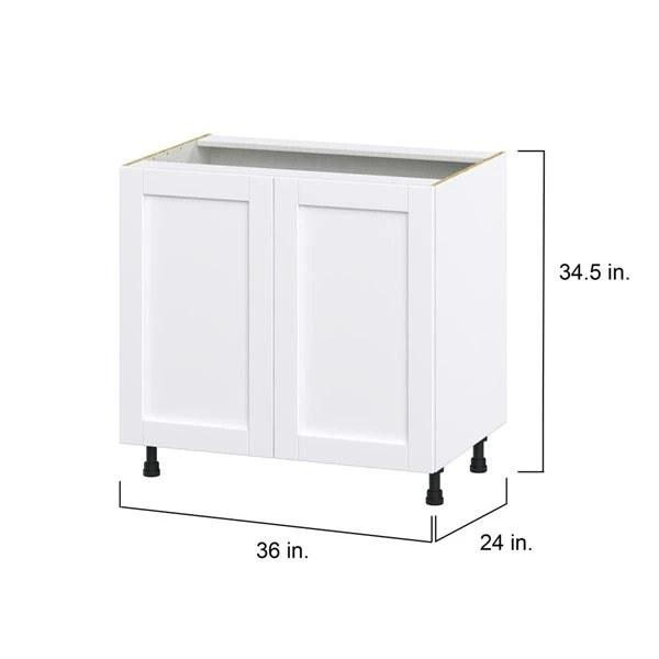 Hugo&Borg Rosemont 36 X 34.5 X 24.88 Glacier White Sink Base Semi-Custom Cabinet 4 Hugo&Borg Rosemont 36 X 34.5 X 24.88 Glacier White Sink Base Semi-Custom Cabinet - Image 4
