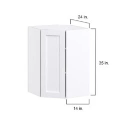 Hugo&Borg Rosemont 24 X 35 X 24.88 Glacier White Corner Wall Semi-Custom Cabinet -Alliedbas Shop 332014864 AlternateImage1 l