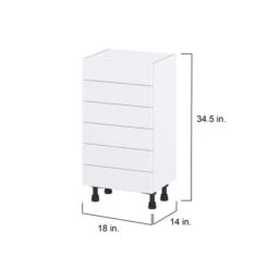 Hugo&Borg Rosemont 18 X 34.5 X 14.88 Glacier White Drawer Base Semi-Custom Cabinet -Alliedbas Shop 332014868 AlternateImage1 l