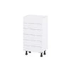 Hugo&Borg Rosemont 18 X 34.5 X 14.88 Glacier White Drawer Base Semi-Custom Cabinet