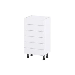 Hugo&Borg Rosemont 18 X 34.5 X 14.88 Glacier White Drawer Base Semi-Custom Cabinet