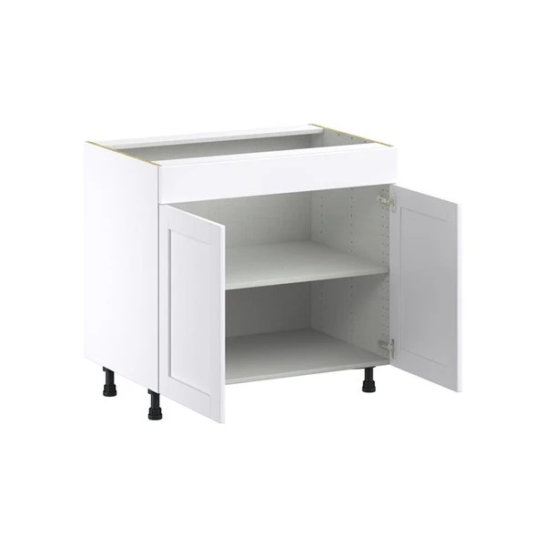 Hugo&Borg Rosemont 36 X 34.5 X 24.88 Glacier White Door Base Semi-Custom Cabinet 4 Hugo&Borg Rosemont 36 X 34.5 X 24.88 Glacier White Door Base Semi-Custom Cabinet - Image 4