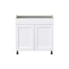 Hugo&Borg Rosemont 36 X 34.5 X 24.88 Glacier White Door Base Semi-Custom Cabinet