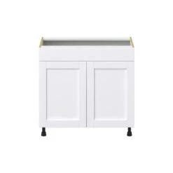 Hugo&Borg Rosemont 36 X 34.5 X 24.88 Glacier White Door Base Semi-Custom Cabinet