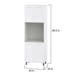 Hugo&Borg Rosemont 30 X 89.5 X 24.88 Glacier White Door Pantry Semi-Custom Cabinet