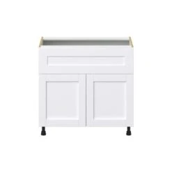 Hugo&Borg Rosemont 36 X 34.5 X 24.88 Glacier White Door And Drawer Base Semi-Custom Cabinet 6 Hugo&Borg Rosemont 36 X 34.5 X 24.88 Glacier White Door And Drawer Base Semi-Custom Cabinet -Alliedbas Shop 332014899 AlternateImage3 l