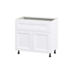 Hugo&Borg Rosemont 36 X 34.5 X 24.88 Glacier White Door And Drawer Base Semi-Custom Cabinet 7 Hugo&Borg Rosemont 36 X 34.5 X 24.88 Glacier White Door And Drawer Base Semi-Custom Cabinet -Alliedbas Shop 332014899 MainImage 001 l