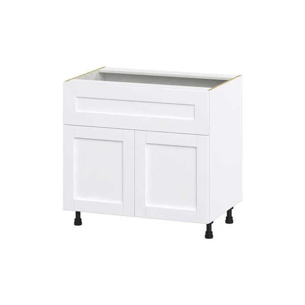 Hugo&Borg Rosemont 36 X 34.5 X 24.88 Glacier White Door And Drawer Base Semi-Custom Cabinet 4 Hugo&Borg Rosemont 36 X 34.5 X 24.88 Glacier White Door And Drawer Base Semi-Custom Cabinet - Image 4