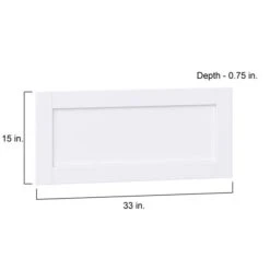 Hugo&Borg Rosemont 33 X 15 X 0.75 Cabinet Drawer Front White