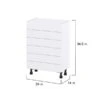 Hugo&Borg Rosemont 24 X 34.5 X 14.88 Glacier White Drawer Base Semi-Custom Cabinet