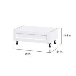 Hugo&Borg Rosemont 36 X 14.5 X 24.88 Glacier White Drawer Base Semi-Custom Cabinet -Alliedbas Shop 332014911 AlternateImage1 l