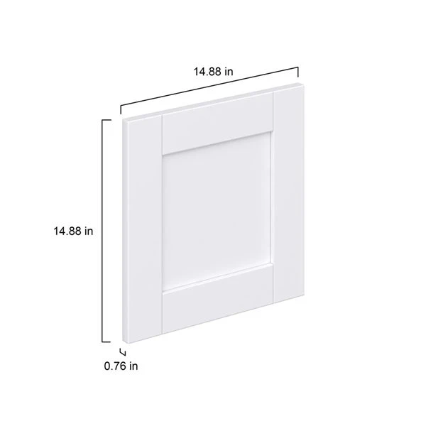 Hugo&Borg Rosemont 14.88 X 14.88 X 0.75 Cabinet Drawer Front White 3 Hugo&Borg Rosemont 14.88 X 14.88 X 0.75 Cabinet Drawer Front White - Image 3