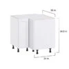 Hugo&Borg Rosemont 36 X 34.5 X 36 Glacier White Blind Corner Base Semi-Custom Cabinet