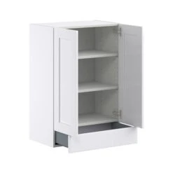 Hugo&Borg Rosemont 24 X 35 X 14.88 Glacier White Door And Drawer Wall Semi-Custom Cabinet