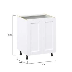 Hugo&Borg Rosemont 27 X 34.5 X 24.88 Glacier White Door Base Semi-Custom Cabinet -Alliedbas Shop 332014962 AlternateImage1 l