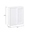 Hugo&Borg Rosemont 30 X 35 X 14.88 Glacier White Door Wall Semi-Custom Cabinet