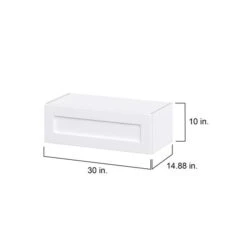 Hugo&Borg Rosemont 30 X 10 X 14.88 Glacier White Door Wall Semi-Custom Cabinet