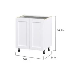 Hugo&Borg Rosemont 30 X 34.5 X 24.88 Glacier White Door Base Semi-Custom Cabinet -Alliedbas Shop 332014974 AlternateImage1 l
