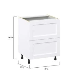 Hugo&Borg Rosemont 27 X 34.5 X 24.88 Glacier White Drawer Base Semi-Custom Cabinet -Alliedbas Shop 332015001 AlternateImage1 l