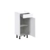 Hugo&Borg Rosemont 15 X 34.5 X 14.88 Glacier White Door And Drawer Base Semi-Custom Cabinet