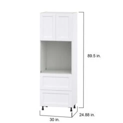 Hugo&Borg Rosemont 30 X 89.5 X 24.88 Glacier White Door And Drawer Pantry Semi-Custom Cabinet