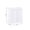 Hugo&Borg Rosemont 27 X 30 X 14.88 Glacier White Door Wall Semi-Custom Cabinet