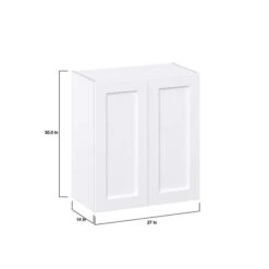 Hugo&Borg Rosemont 27 X 30 X 14.88 Glacier White Door Wall Semi-Custom Cabinet