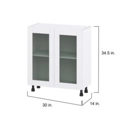 Hugo&Borg Rosemont - 30 X 34.5 X 14.88 Glacier White Door Base Semi-Custom Cabinet