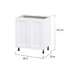 Hugo&Borg Rosemont 30 X 34.5 X 24.88 Glacier White Sink Base Semi-Custom Cabinet