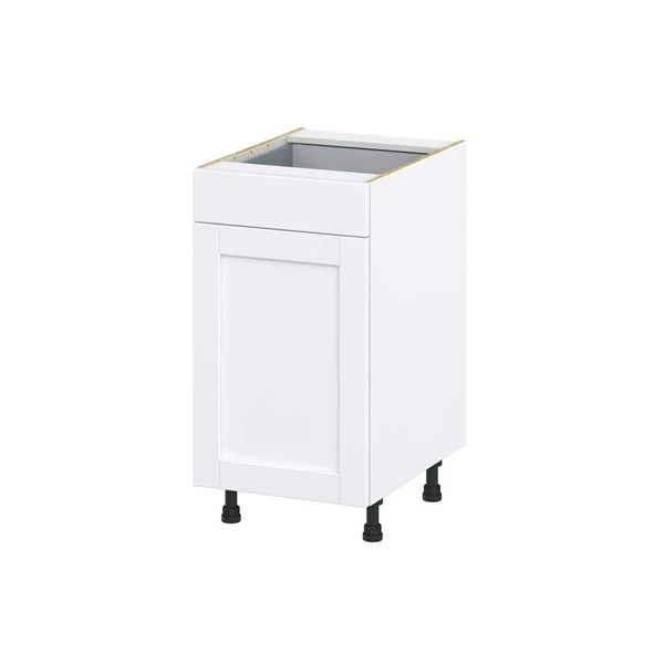 Hugo&Borg Rosemont 18 X 34.5 X 24.88 Glacier White Door And Drawer Base Semi-Custom Cabinet 1 Hugo&Borg Rosemont 18 X 34.5 X 24.88 Glacier White Door And Drawer Base Semi-Custom Cabinet